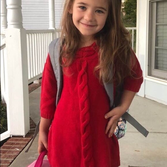 Old Navy Red Knitted Sweater Dress - Picture 2 of 6